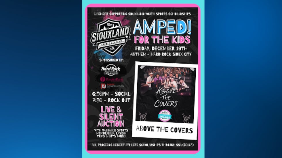 A flyer for Amped the Kids Benefit Concert.