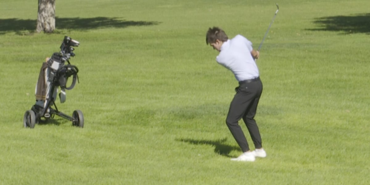 Photo: KTIV Rylan Moran Wins Class A Boys Golf State Title in Playoff