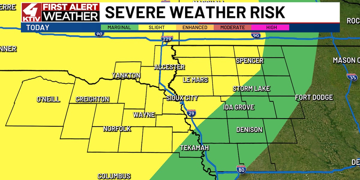 A few strong to severe storms possible Monday night into early Tuesday