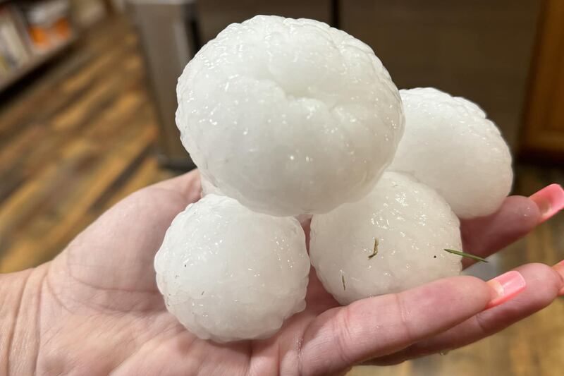 PHOTOS: Large hail falls across Siouxland overnight Thursday
