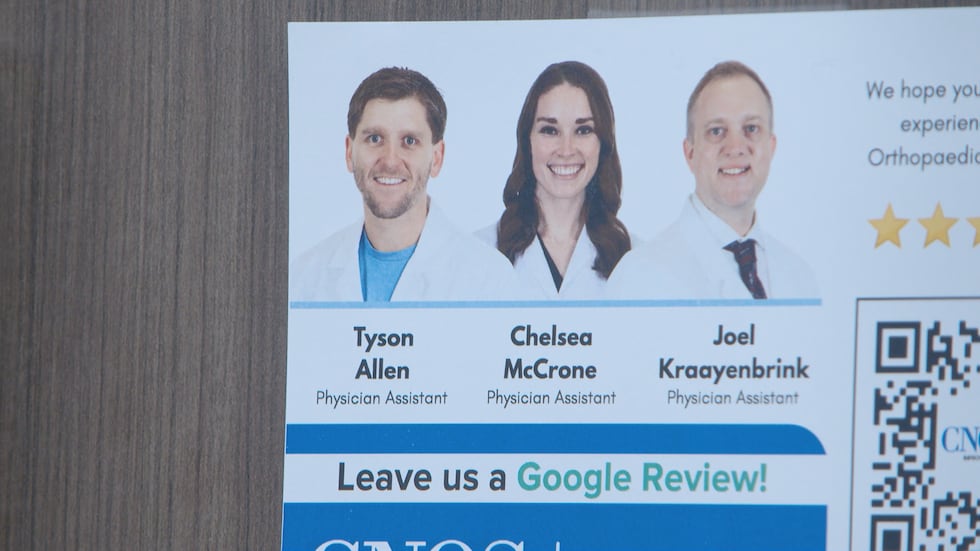 CNOS Orthopedic Urgent Care is led by a team of three PAs: Joel Kraayenbrink, Tyson Allen, and...