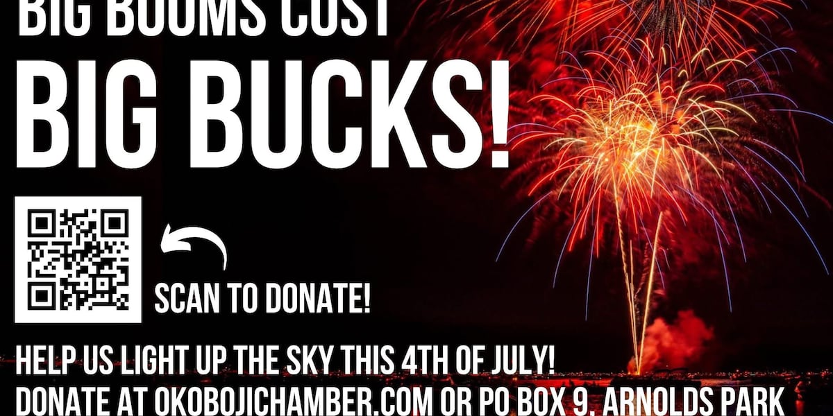 ‘Help us light up the sky:" Iowa Great Lakes Chamber of Commerce is raising money for 4th of July firework show