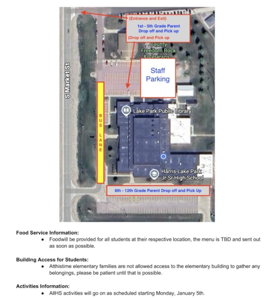 broken steam valve on the school’s boiler system means students at the Harris-Lake Park...
