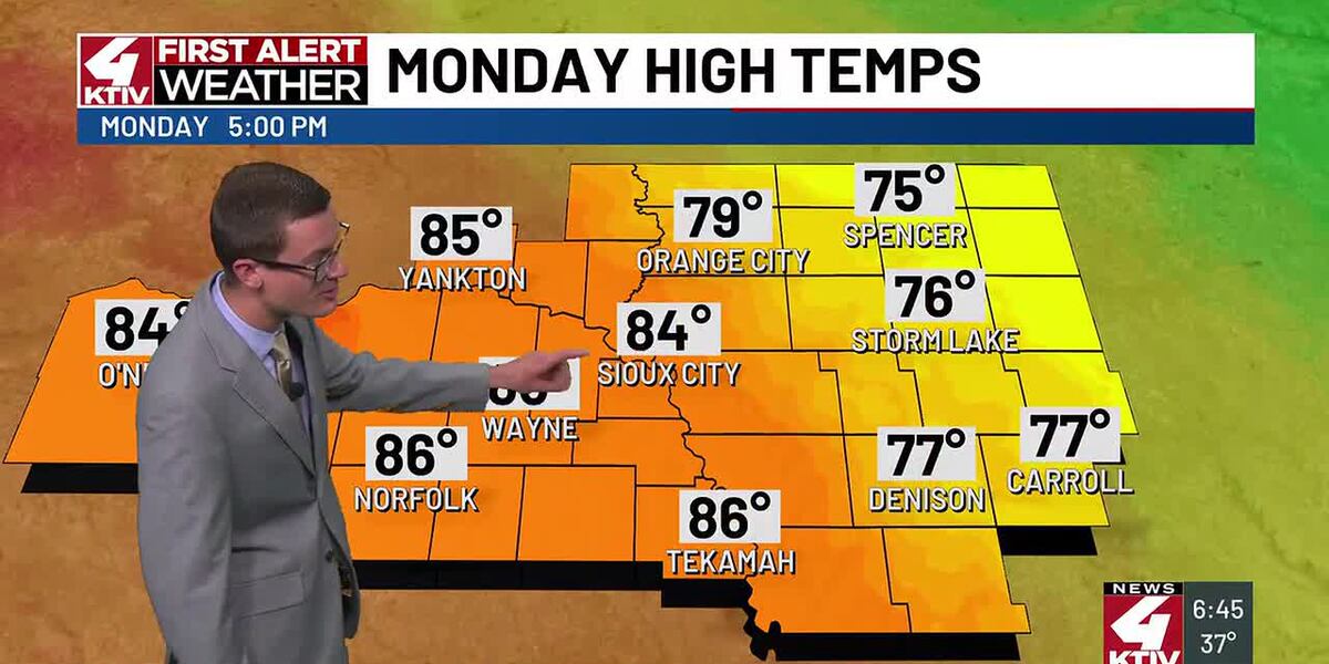 Loe Forecasts Sioux City forecast: Very warm Monday, cold front moves in Tuesday morning