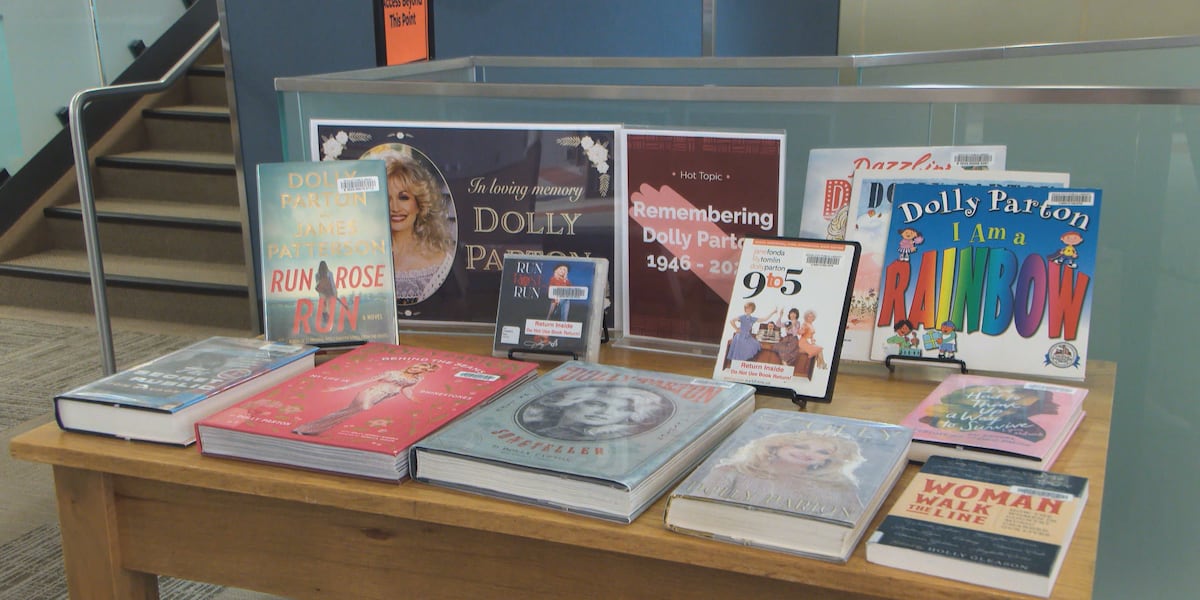 Dolly Parton books and materials on display at Siouxland libraries