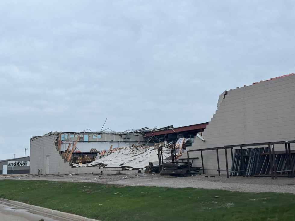 A powerful storm caused significant damage in Storm Lake, IA early Friday morning