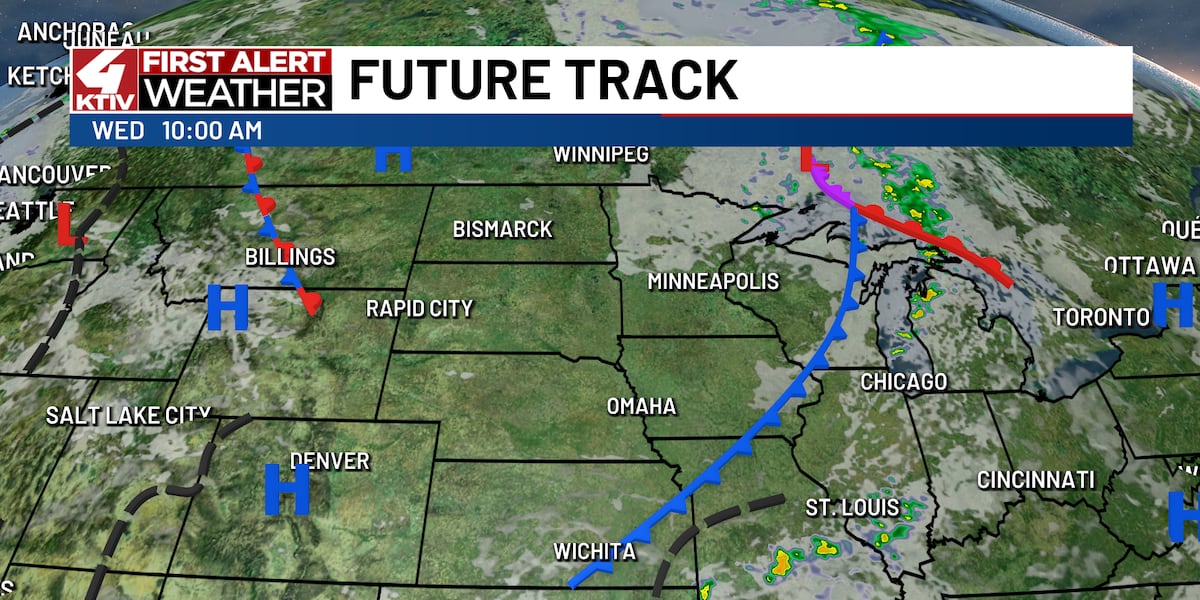 A bit of cooler and less humid weather moves in....for a while anyway