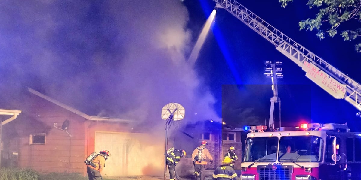 Fire believed to be caused by electrical malfunction heavily damages Le Mars home overnight