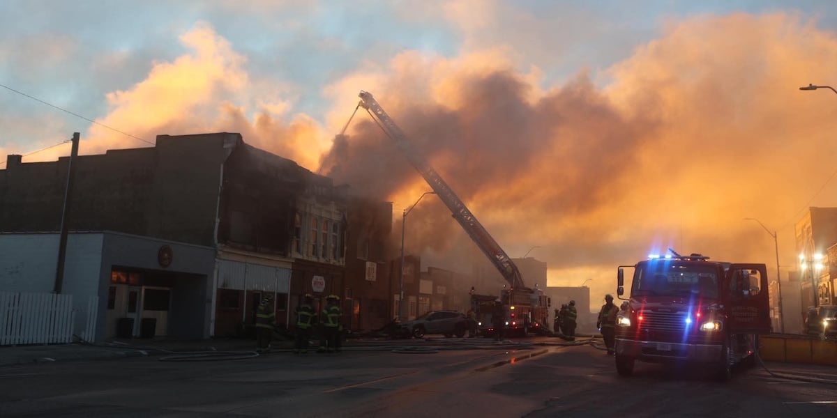 Fire destroys several Main Street buildings in Creighton, residents asked to conserve water