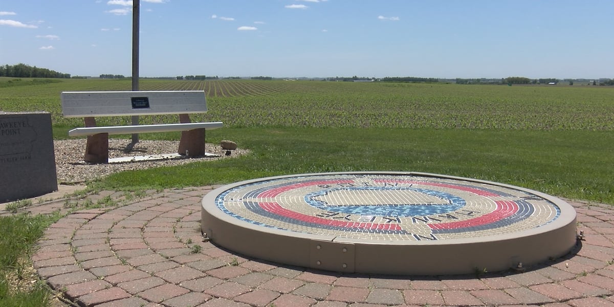Highest Point In Iowa Map A fun little roadside attraction in Siouxland: the highest point in Iowa