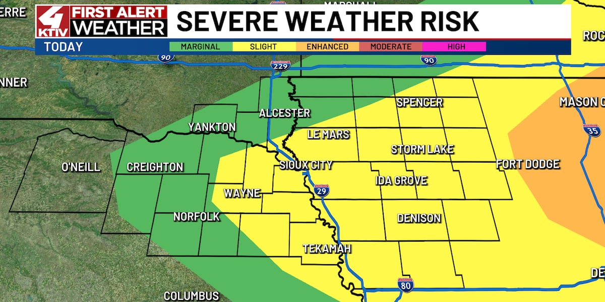 After an evening storm chance, cooler air some smoke expected to move into Siouxland