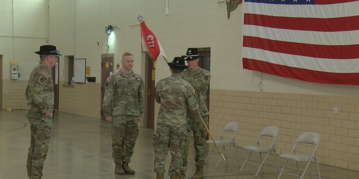 Troop C, 113th Cavalry Regiment of the Iowa National Guard changes command