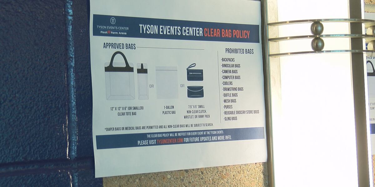 Tyson Events Center & Orpheum Theatre to adopt clear bag policy in 2024
