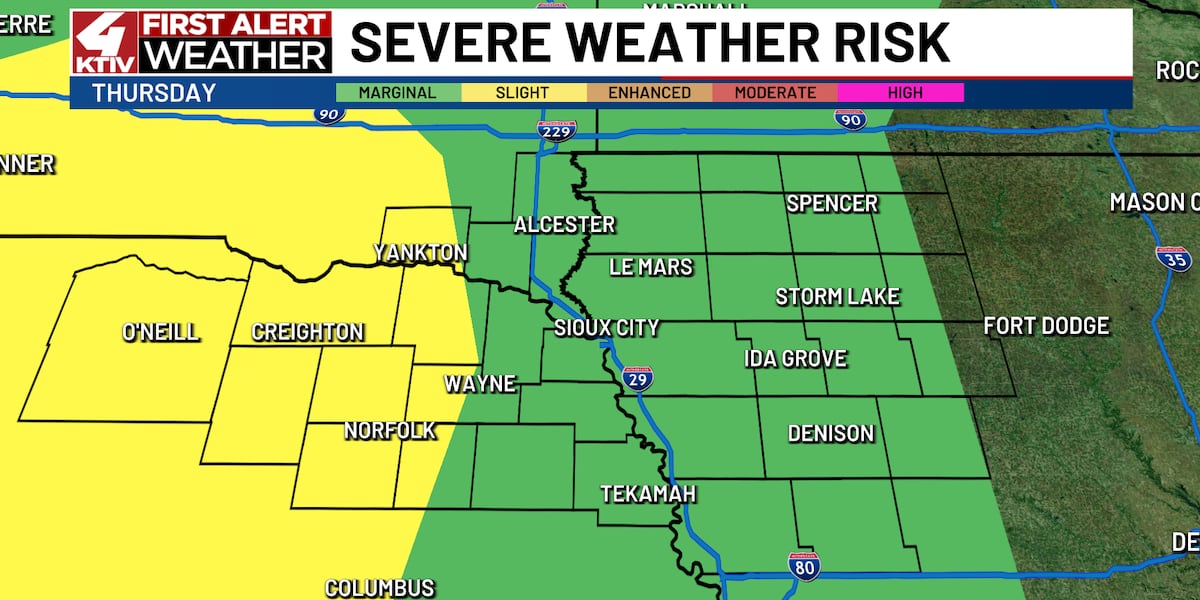 Much-needed rain possible later Thursday along with a chance of severe storms