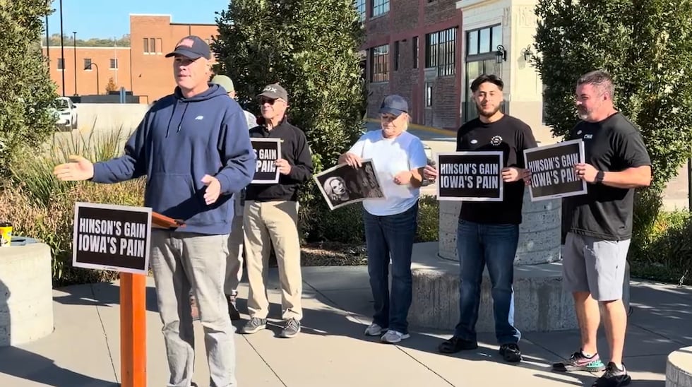 Protest in downtown Sioux City