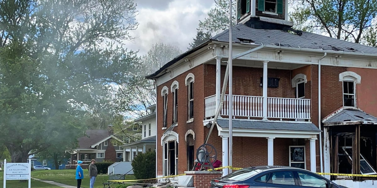 Crews battle Saturday morning fire at historic Decatur Museum