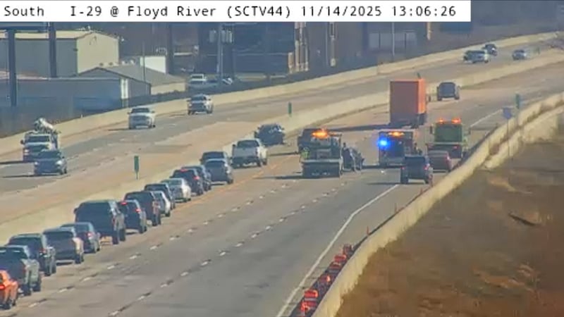 Traffic is slowed on I29