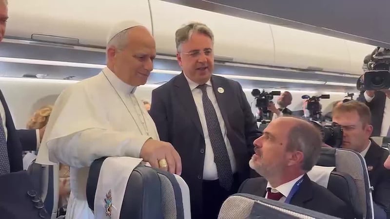Pope Leo XIV expresses support for “good coverage” when questioned about the White House...